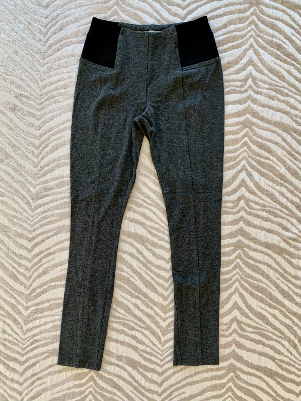 Dark Gray Super Skinny Stretch Business Casual Leggings Size: XSmall